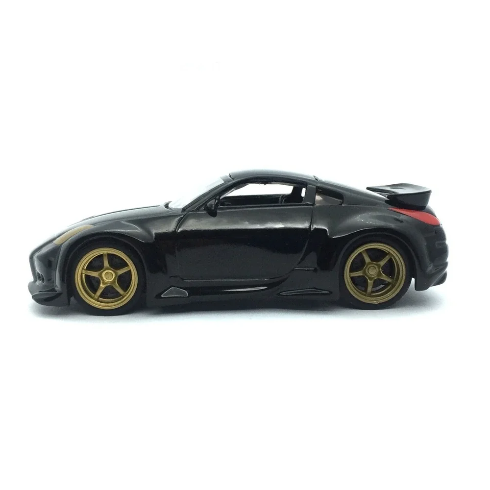 Jada Dub City 2003 03 Nissan 350Z Car Black Die Cast 1/64‎ Scale Gold Wheels